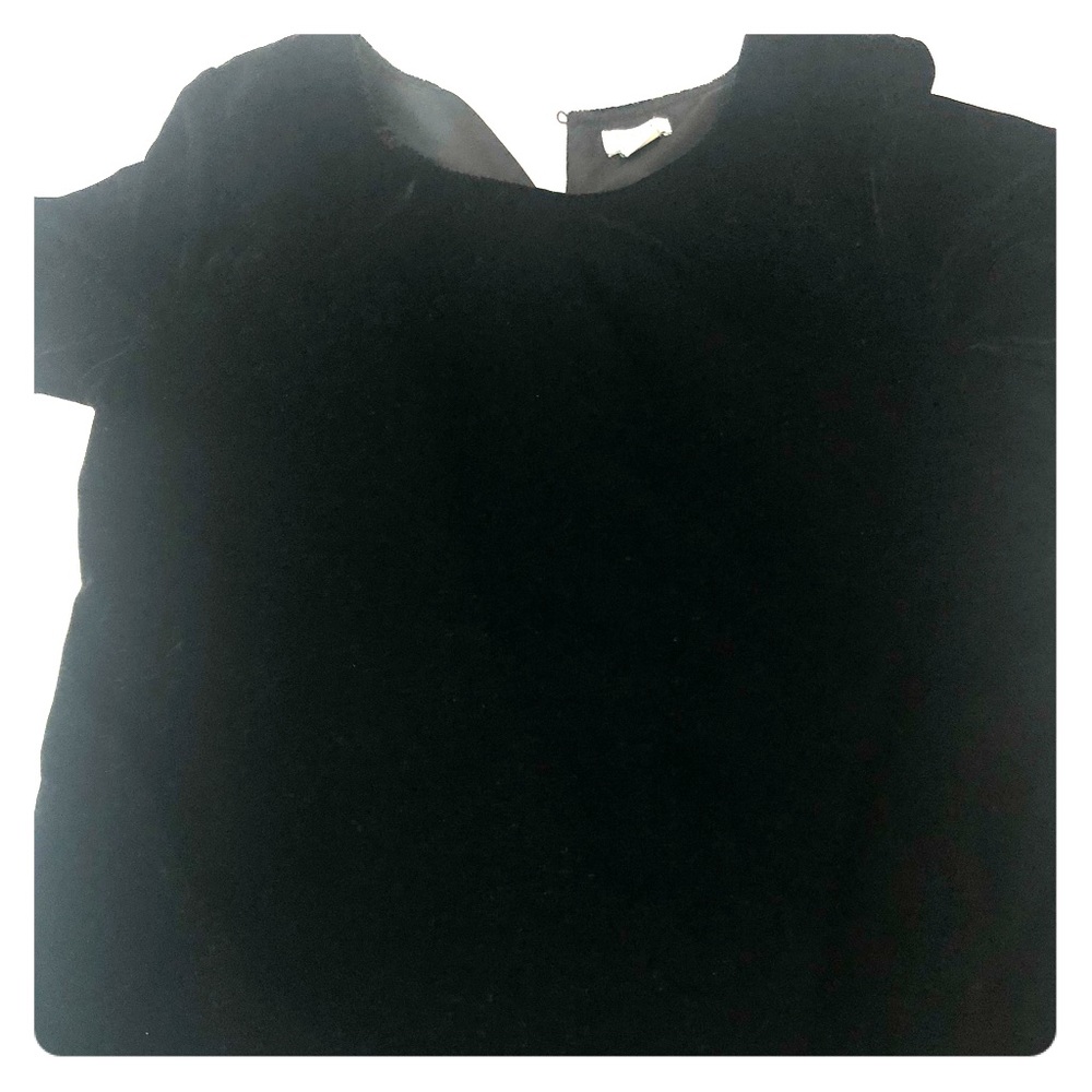 J. Crew black velvet tee medium
